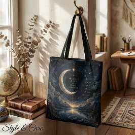 Bolso De Tela Las Guías de la Luna | Arte Celestial de Luna y Es