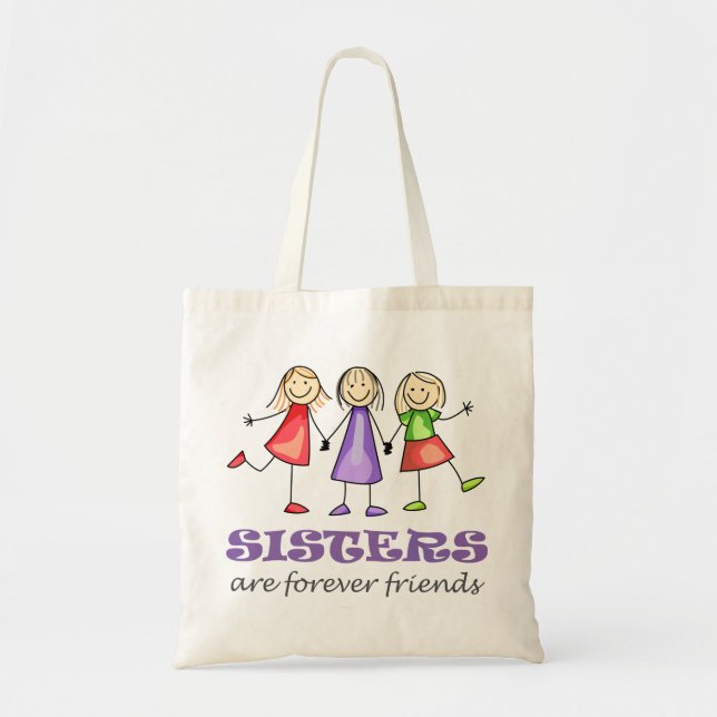 Bolso De Tela Las hermanas son para siempre (Frente)
