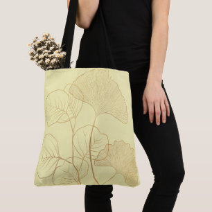 Bolso De Tela Las hojas modernas de oro de Gingko