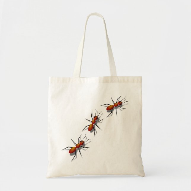 Bolso De Tela Las Hormigas Rojas Se Arrastran Sobre Tus (Frente)