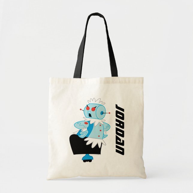 Bolso De Tela Las jestones | Rosie the Robot | Añadir su nombre (Frente)