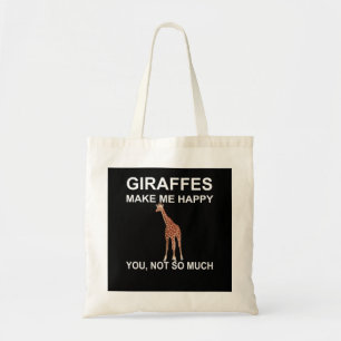 Bolso De Tela Las jirafas me hacen feliz no tanto