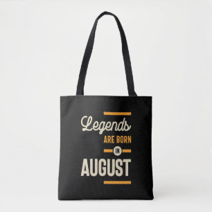 Bolso De Tela Las leyendas nacen en agosto - Agosto Cumpleaños