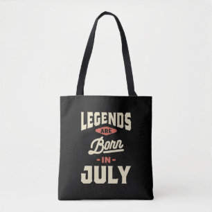 Bolso De Tela Las leyendas nacen en julio - julio Cumpleaños