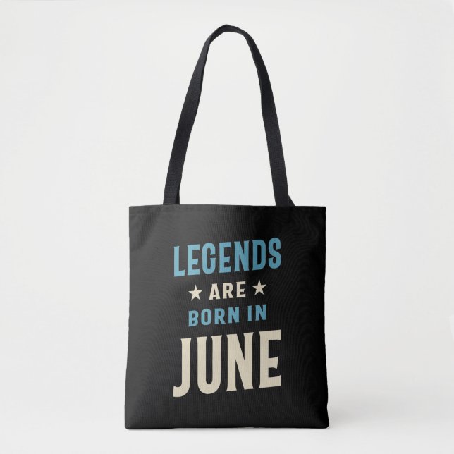 Bolso De Tela Las leyendas nacen en junio - cumpleaños de junio (Anverso)