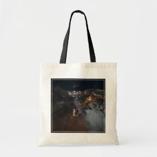 Bolso De Tela Las Luces De La Ciudad De Jazán Y Sus Suburbios