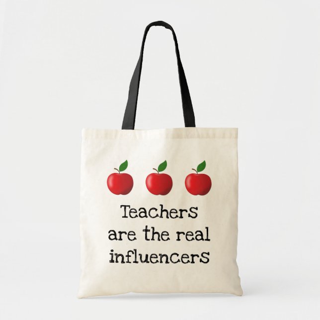 Bolso De Tela Las manzanas "Los profesores son los verdaderos in (Frente)