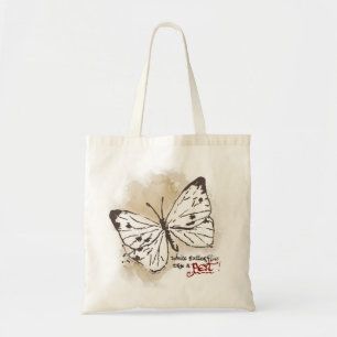 Bolso De Tela Las mariposas blancas son un parásito