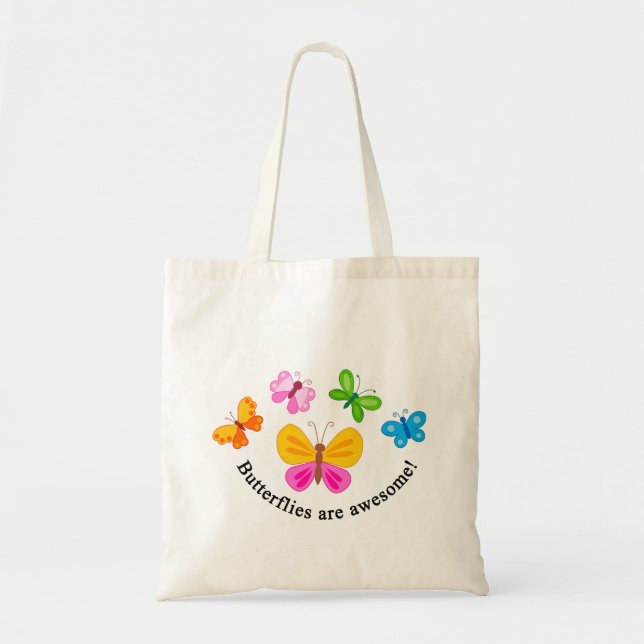 Bolso De Tela Las mariposas son increíbles (Frente)