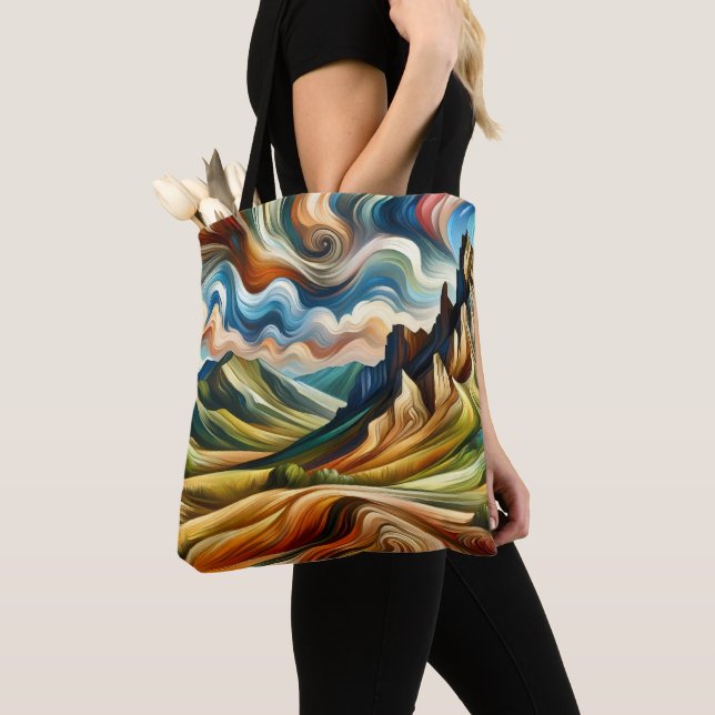 Bolso De Tela Las Montañas  (Detalle)