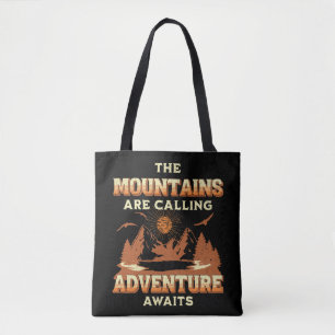 Bolso De Tela Las montañas están llamando, la aventura espera