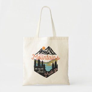 Bolso De Tela Las Montañas Están Llamando Y Debo Ir