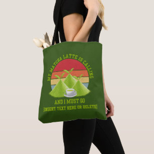 Bolso De Tela Las Montañas Fun MATCHA llaman a latte Drinker