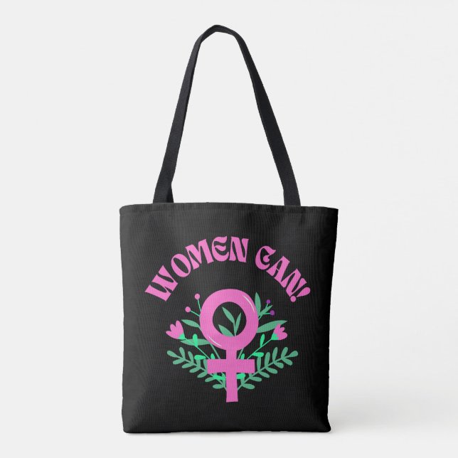 Bolso De Tela Las mujeres pueden ser feministas (Reverso)