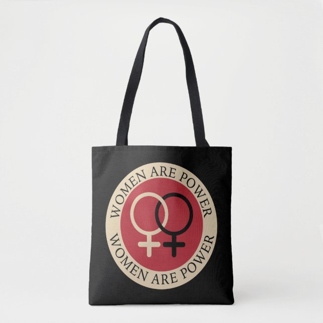 Bolso De Tela Las mujeres son poder, Día Internacional de la Muj (Anverso)