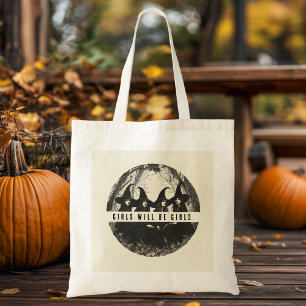 Bolso De Tela "Las niñas serán niñas Halloween con tema de bru