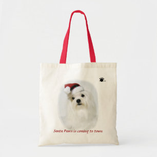 Bolso De Tela Las patas de Santa están viniendo al tote de la