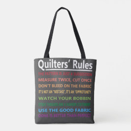 Bolso De Tela Las reglas de Quilters