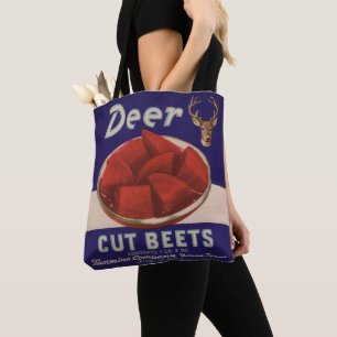 Bolso De Tela Las remolachas de corte de venado de los años 1930