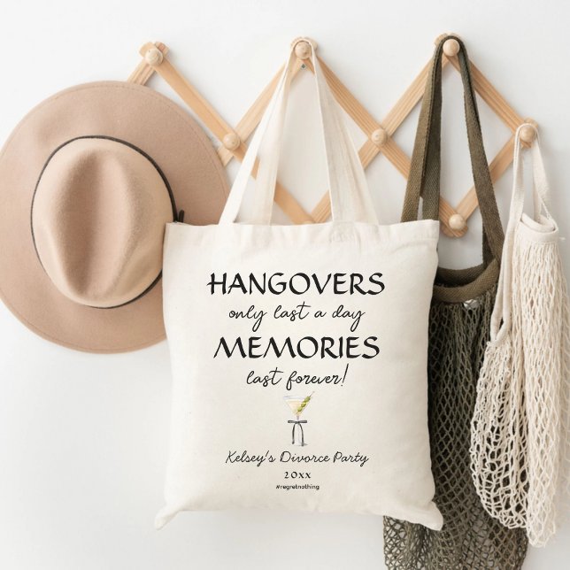 Bolso De Tela Las resacas y los Recuerdos descascaran el divorci (Hangovers & Memories Unwedding Divorce Tote Bag)