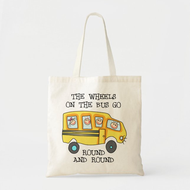 Bolso De Tela Las ruedas en el autobús (Frente)