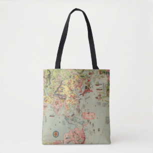 Bolso De Tela Las rutas de aire del mundo del mapa del mundo de