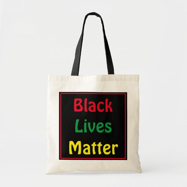 Bolso De Tela Las vidas negras importan el texto grande (Frente)
