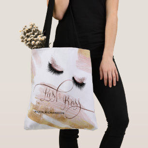 Bolso De Tela Lash Boss Makeup Eyebrow Eyes Lazas Rosa Rubor