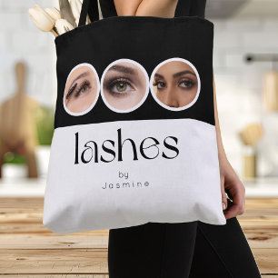 Bolso De Tela Lash Studio Negro Y Blanco 3 Foto Promocional 