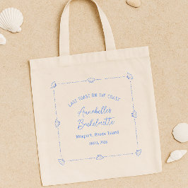 Bolso De Tela Last Toast on the Coast Bachelorette Party Blue