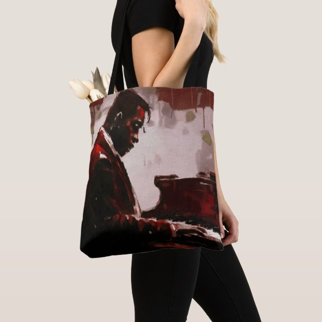 Bolso De Tela Late night bar pianist (Detalle)