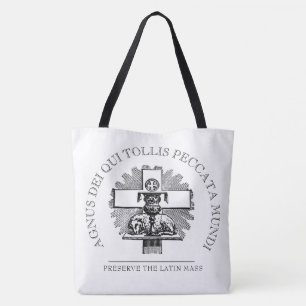 BOLSO DE TELA LATINA TRADICIONAL CATÓLICA LATINA MASA DE DIOS