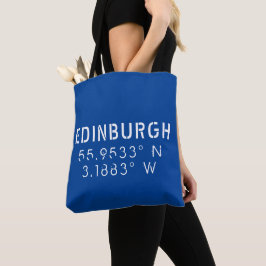 Bolso De Tela Latitud y longitud de Edimburgo
