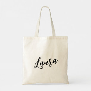 Bolso De Tela Laura Personalizado Script Design Tote Bag