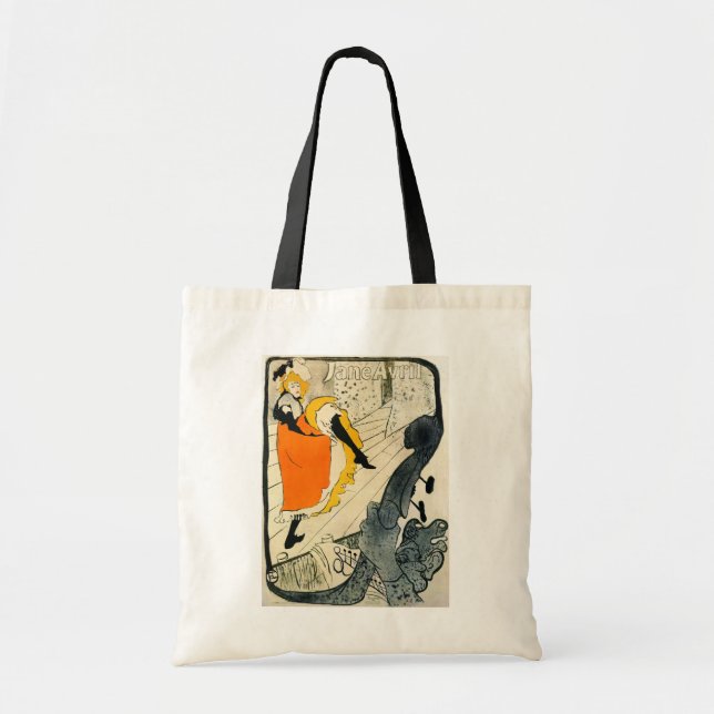 Bolso De Tela Lautrec: Jane Avril bailando el Can-Can (Frente)