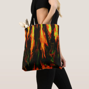 Bolso De Tela Lava Flames.....