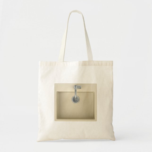 Bolso De Tela Lavabo y grifería de cocina beige (Frente)