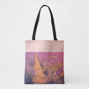 Bolso De Tela Lavanda