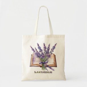 Bolso De Tela Lavanda acuarela