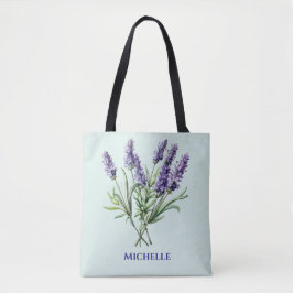 Bolso De Tela Lavanda botánica reutilizable