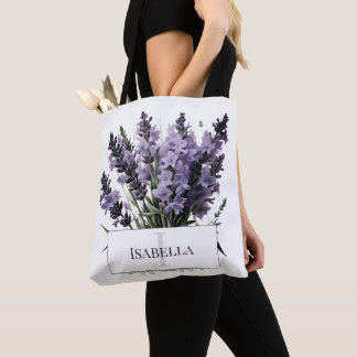 Bolso De Tela Lavanda con color de agua personalizada