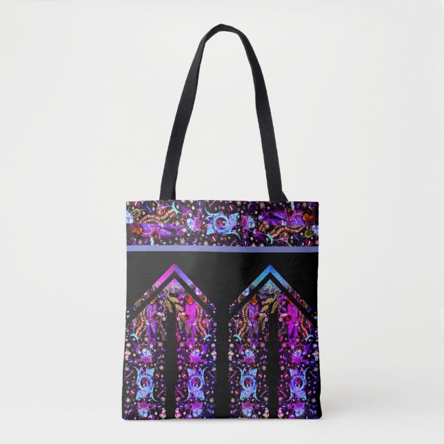 Bolso De Tela Lavanda de iluminación (Anverso)