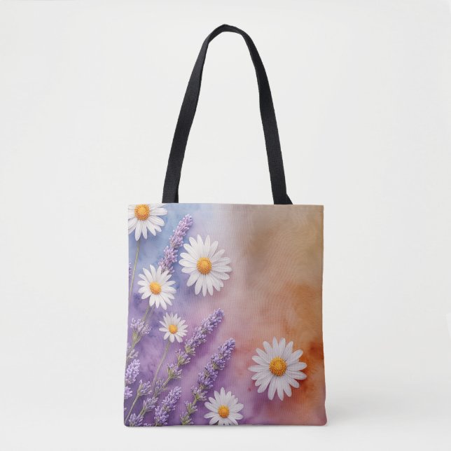 Bolso De Tela Lavanda de moda y Daisy Carryall (Anverso)