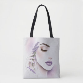 Bolso De Tela Lavanda personalizada Mujer Morado Elegante Chic