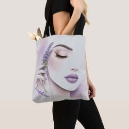 Bolso De Tela Lavanda personalizada Mujer Morado Elegante Chic