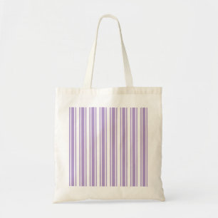 Bolso De Tela Lavanda rayas de caramelo morado y blanco