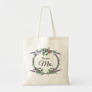 Bolso De Tela Lavanda, Rosas de cosecha, Eucalyptus, Futura Sra.