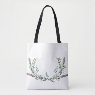 Bolso De Tela Lavanda y Eucalipto
