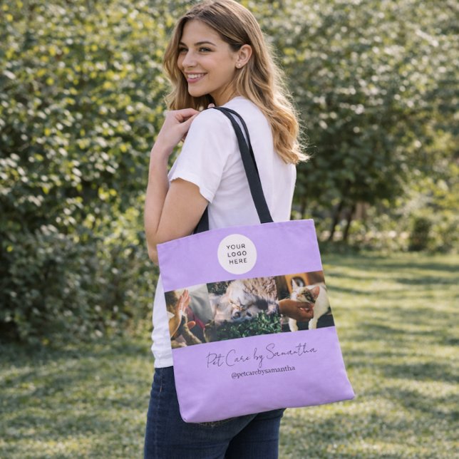 Bolso De Tela Lavender Black Script Logo Photo Pet Care (Subido por el creador)