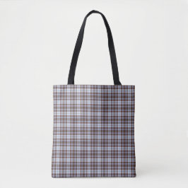 Bolso De Tela Lavender Blue Plaid Tartan Retro Color